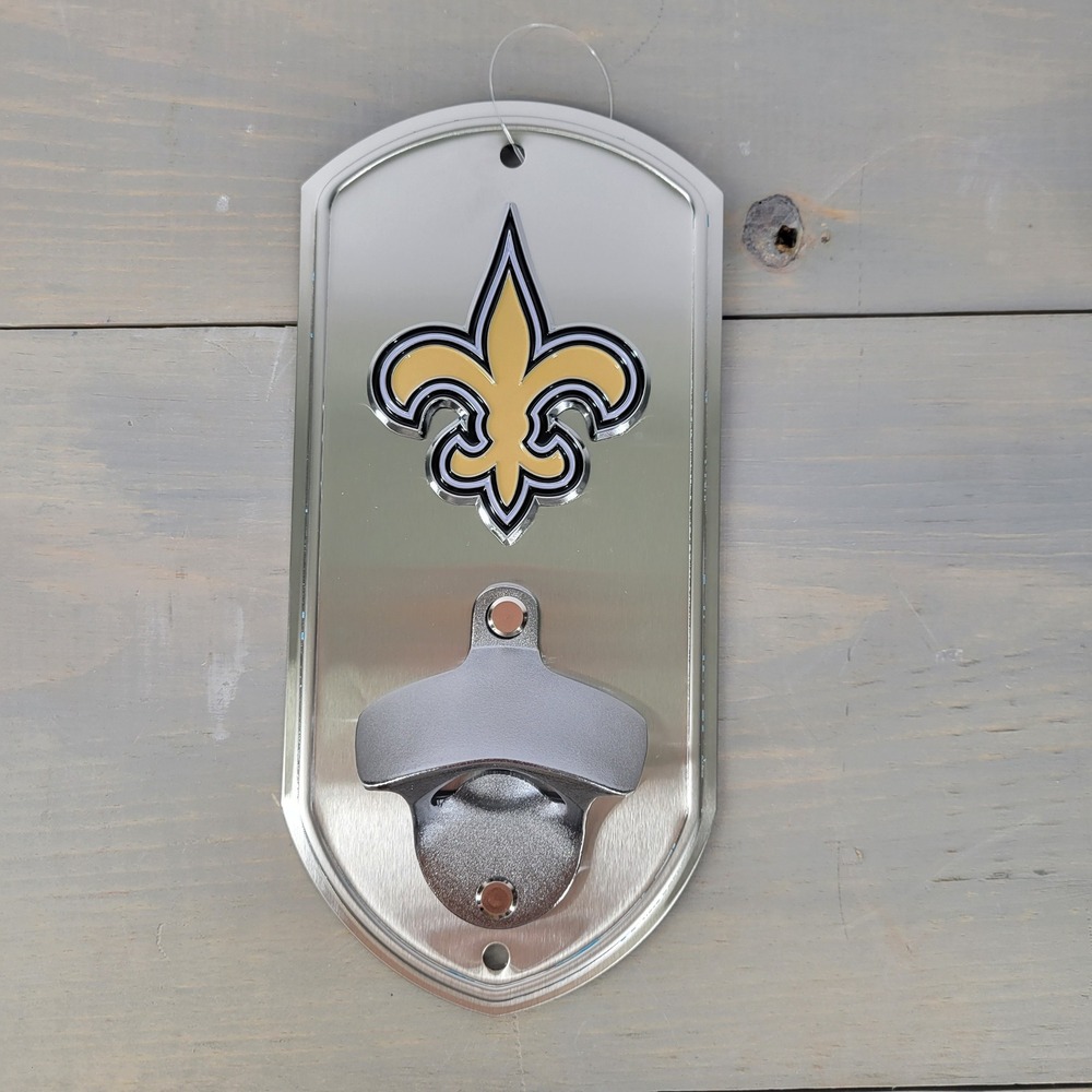 New‎ Orleans Saints NFL Fleur de Lis Metal Wall Mount Bottle Opener
